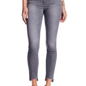 Joe’s Jeans Gray High Rise Skinny Step Hem Lacey